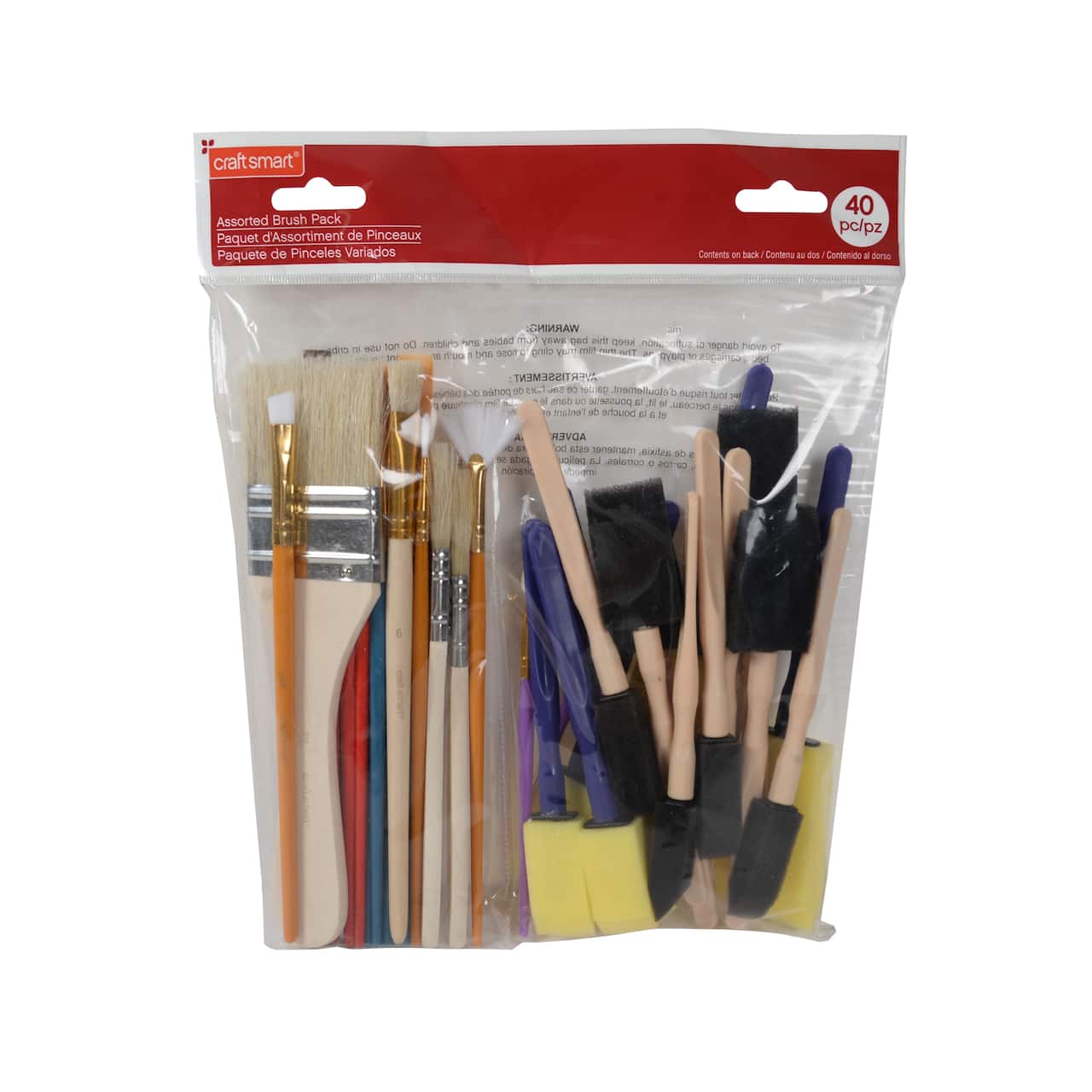 Craft Smart&#x2122; Brush Assortment, 40 Pack